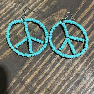 Peace sign earrings